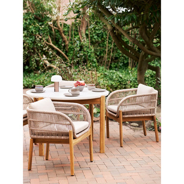 Set pranzo da giardino  - Tavolo da pranzo e 4 sedie da pranzo - Brown/Beige, Acacie
