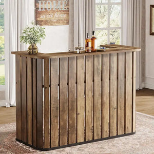 63" Unità bar per la casa, stile fattoria, tavolo bar per liquori