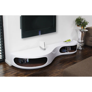 Mobile tv 200x50x30 cm bianco/noce