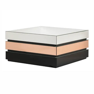 TAVOLINO DA CENTRO SPECCHIATO AURHAM 91x91x46 CM