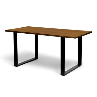 EXTENDING DINING TABLE IN PORCELAIN AND WALNUT WOOD 
