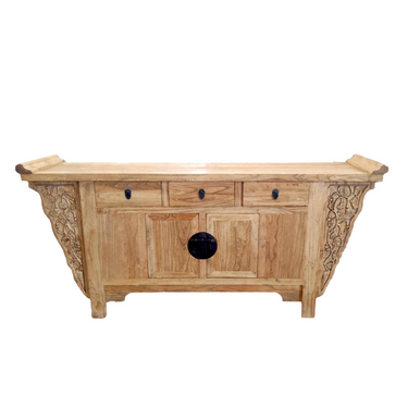 Credenza in legno 3 cassetti 2 ante 195 x 45 x 90 h cm