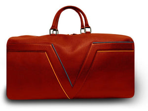 Borsa da viaggio VISTA LAGO. Collezione iniziale - Bordi rossi - arancioni e blu