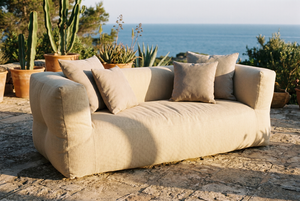 Divano lounge da esterno NOMAD 200×80×75 – Copacobana 140 Sabbia
