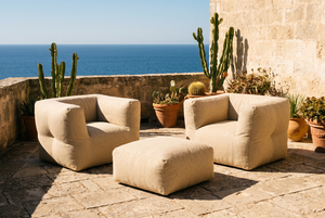 Poltrona lounge da esterno NOMAD 100×80×75 – Copacobana 140 Sabbia