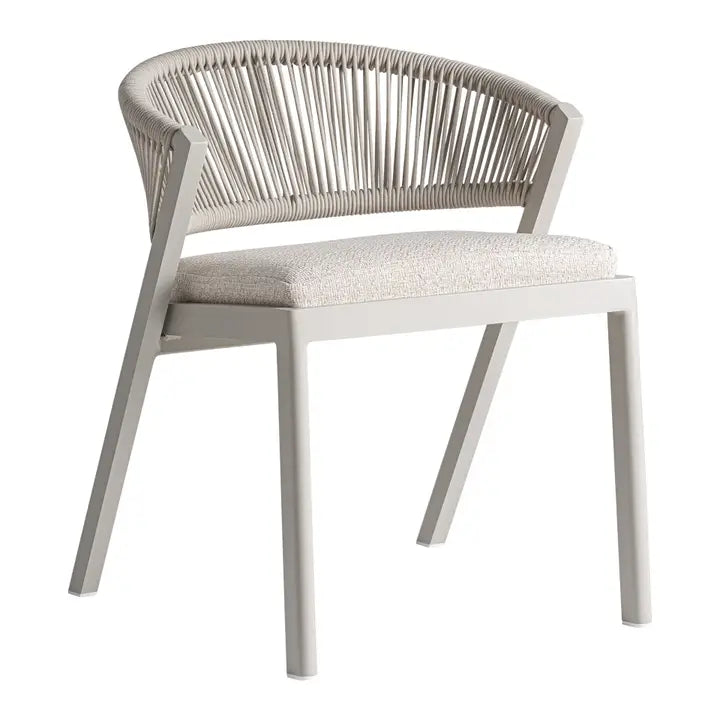 Sedia Tegna in alluminio grigio con polipropilene. 56x60x71cm