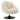 Poltrona girevole in tessuto crema, 78x78x84 cm