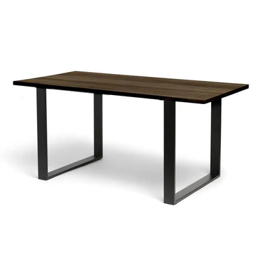 EXTENDING DINING TABLE IN PORCELAIN AND WALNUT WOOD 