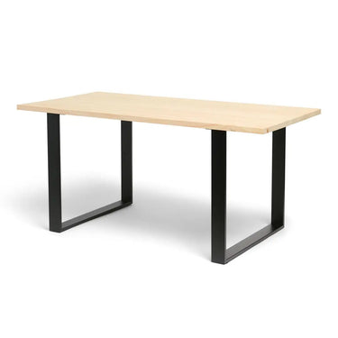 EXTENDING DINING TABLE IN PORCELAIN AND WALNUT WOOD 