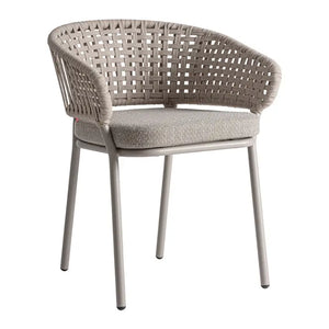 Sedia Lenk in alluminio talpa e polipropilene top. 58x59x75cm