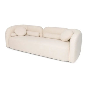 DIVANO CHENILLE BEIGE OMAHA 240x85x73 CM