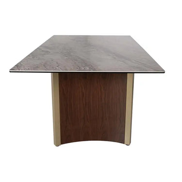 Tavolo da pranzo in pietra e cristallo Celaya 240x120x76 cm