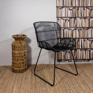 POLTRONA DA TAVOLO NERA ESTERNO 74X66.5X82.5CM