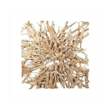 DECORAZIONE VERO MURALE RADICE DI TEAK COLORE NATURALE 160X160X15CM SARANNAH