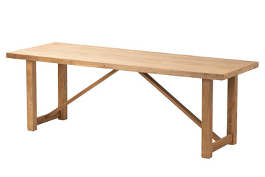 TAVOLO DA PRANZO LEGNO NATURALE 220X80X75 CM