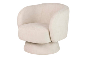 POLTRONA GIREVOLE SILLON CINIGLIA BIEGE ALBA   78X80X77 CM