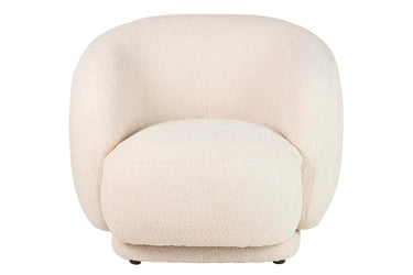 POLTRONA BOUCLE BEIGE LUNA GIRATORIA 93X87X73 CM