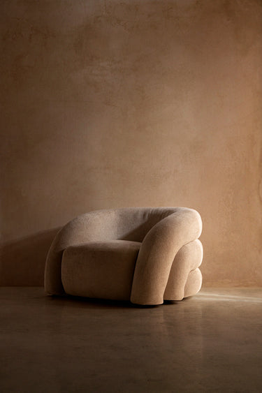 POLTRONA CINIGLIA BEIGE FLUX100X89X60 CM
