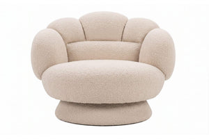 POLTRONA IN CINIGLIA BEIGE 109x102x83 CM