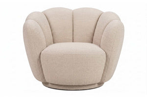 POLTRONA IN CINIGLIA BEIGE 88x82x70 CM