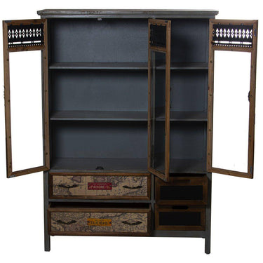 WARDROBE 3 DOORS+4 DRAWERS, FIR WOOD LL48921 (8472)