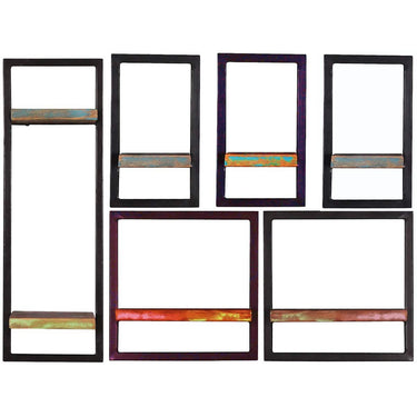 Set mensole da parete, 6 pezzi