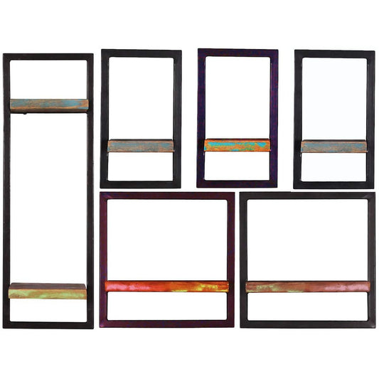 Set mensole da parete, 6 pezzi