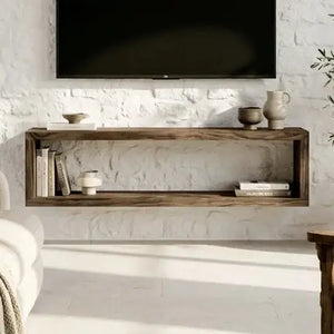 MIUNE Mobile TV in legno massiccio. Finitura "R A W G R A Y".