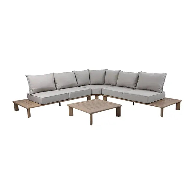 DIVANO ANGOLARE IN ALLUMINIO PER ESTERNO 290x290x67 cm