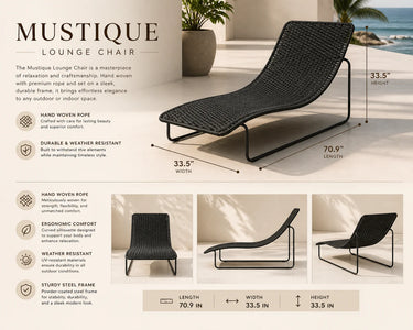 poltrona lounge intrecciata mustique