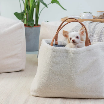 CESTINO TEDDY ECRU PET BAG CANI E GATTI