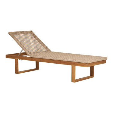 5 Lettini prendisole Derby - Teak naturale/PE Rattan, 190x65x38 cm