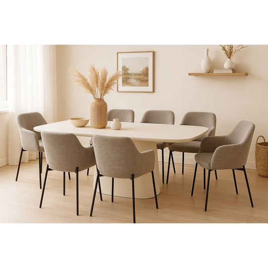 Tavolo ovale in stile scandi