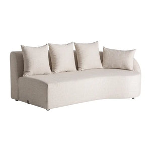 Divano in polipropilene beige con alluminio, di 200x112x82cm