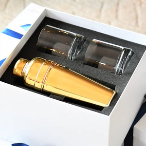 Set shaker per cocktail e bicchieri | Colore oro