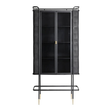Credenza alta Fussen, ferro, nero/oro