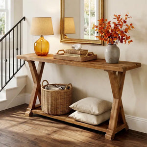EXTENDING DINING TABLE IN PORCELAIN AND WALNUT WOOD 
