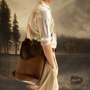 Borsa oversize in pelle in 3 colori