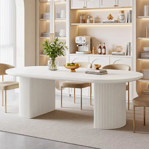 EXTENDING DINING TABLE IN PORCELAIN AND WALNUT WOOD 