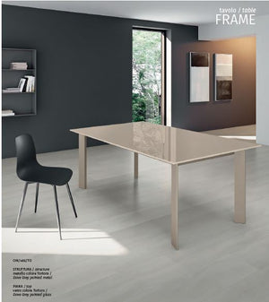 Tavolo allungabile FRAME piano in ceramica diverse combinazioni di colore