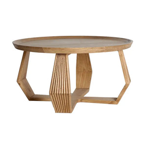 Tavolino da caffè in legno di mindi marrone 77 x 77 x 40 cm