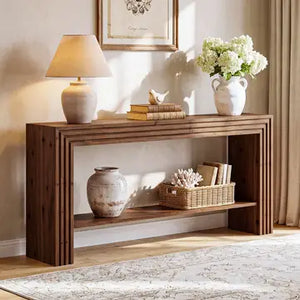 63" legno massiccio stile country consolle, ingresso & divano