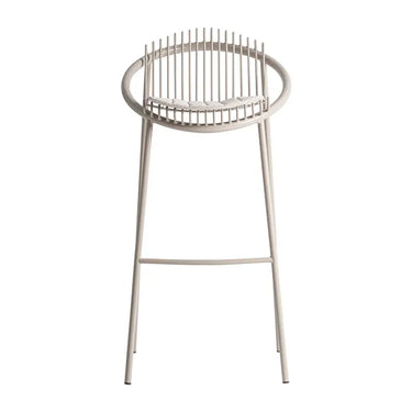 Set di 2 sgabelli in ferro color grigio, di 51x53x97 cm