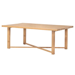 Tavolo da pranzo in legno naturale 200x120x75 cm