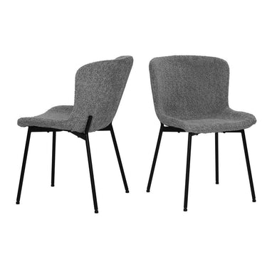 Set di 4 sedie con rivestimento bouclé