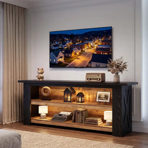 Supporto TV in stile fattoria da 63 pollici con forma a X