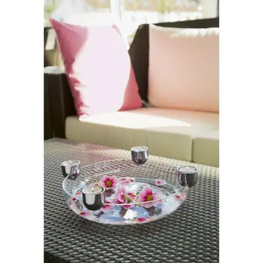 Ciotola illuminata Arena in vetro e cromo