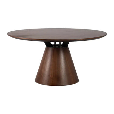 Tavolo da pranzo Noce Metallo Nero Surrey 150x150x75cm