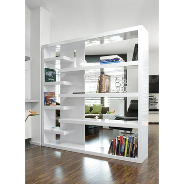 Libreria 200x35x200 cm bianco