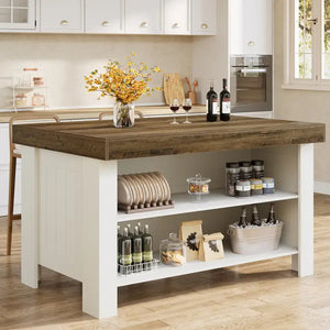 Isola da cucina 55", tavolo, stile country, altezza da bar